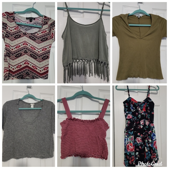 Lot of 7 crop tops and dress - Picture 1 of 8